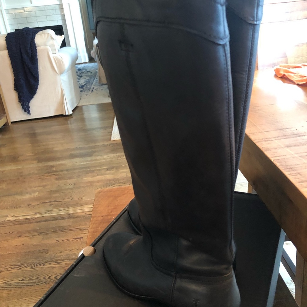 Frye Cara Roper Leather Riding Boots - Picture 5 of 10